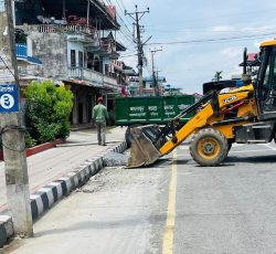 भरतपुर महानगरले त्रिचोक- बुद्धचोक सडकको दुईतर्फी र्‍याम्प भत्कायो