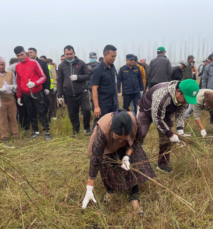 सुरु भयो गौतमबुद्ध क्रिकेट रंगशालामा सरसफाई, निर्माण कार्य छिट्टै अघि बढ्ने