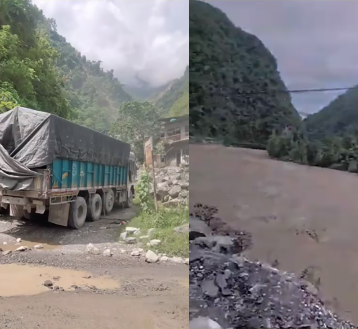 ट्रकका सहचालक त्रिशुली नदीमा हाम फालेर बेपत्ता